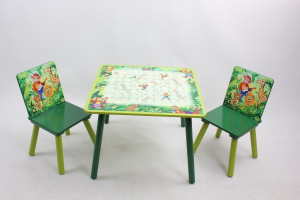 שולחן עץ עם שני כיסאות קופיקו 3